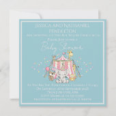 Jungen-Zirkus-Baby-Shower-Einladung Einladung (Vorderseite)