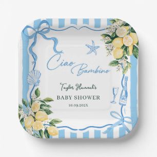 Jungen-Zitronen-Ciao-Baby-Italienische-Baby-Party Pappteller
