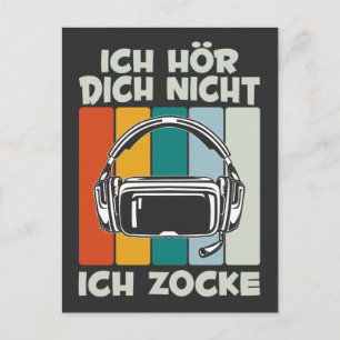 Jungen Zocker Gamer Videospiel Zocken Postkarte