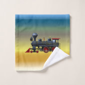 Jungen-Zug-Tuch-Set Badhandtuch Set (Waschlappen)