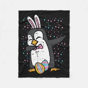 Jungen zum Osterhasen Pinguin Dab Tanz Fleecedecke