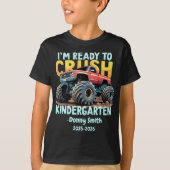 Jungen zurück in die Schule, bereit, den Kindergar T-Shirt (Vorderseite)