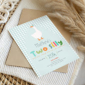 Jungen Zwei Alberne Farm Gänse ersten Geburtstag Einladung