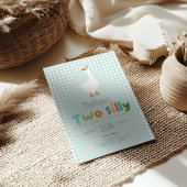 Jungen Zwei Alberne Farm Gänse ersten Geburtstag Einladung