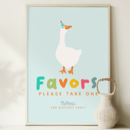 Jungen Zwei Alberne Gans 2. Geburtstag Gefälligkei Poster