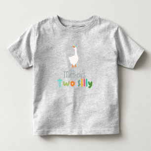 Jungen Zwei Alberne Gans Farm 2. Geburtstag Kleinkind T-shirt