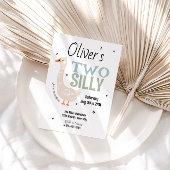 Jungen Zwei Alberne Gänse Sommer Kinder 2. Geburts Einladung