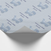 Jungenbaby-Buggy Geschenkpapier (Ecke)