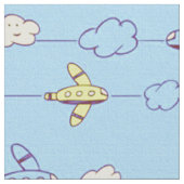 Jungenblauflugzeuge Stoff (Nahaufnahme)