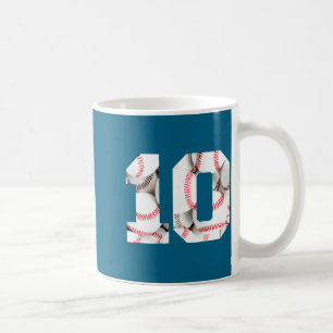 Jungenhemd 10. Geburtstag Baseball Baseballspieler Kaffeetasse