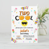 Jungenmädchen niedlicher Sommer süße zwei coole 2. Einladung (Stehend Vorderseite)