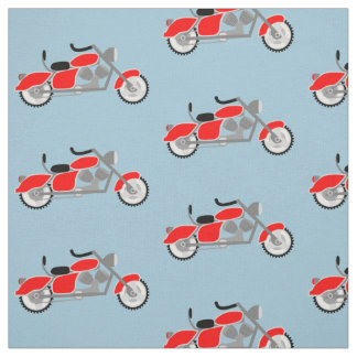 Jungenmotorrad-Motivgewebe Stoff