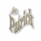Jungenname 'Patrick' mit Cherub Aufkleber (Vorderseite)