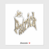 Jungenname 'Patrick' mit Cherub Aufkleber (Blatt)