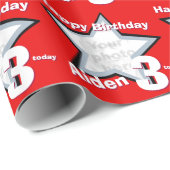 Jungennamensalter 3 addiert Ihre Geschenkpapier (Rolleneckpunkt)