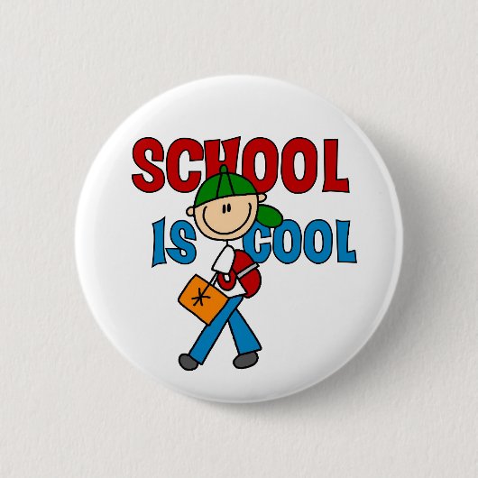Jungenschule ist cool button (Vorderseite)