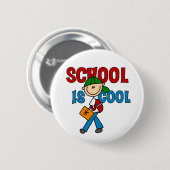 Jungenschule ist cool button (Vorne & Hinten)