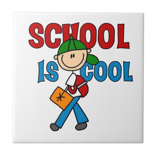 Jungenschule ist cool fliese (Vorderseite)