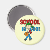 Jungenschule ist cool magnet (Vorderseite/Rückseite)