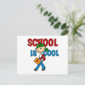 Jungenschule ist cool postkarte (Stehend Vorderseite)