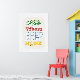 Jungenspielzeug Transport Auto Zug Bus Babyzimmer  Poster