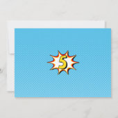 Jungensuperhero-Foto-5. Geburtstags-Einladung Einladung (Rückseite)