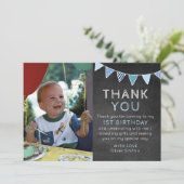 Jungentafel-Flaggengeburtstag danken Ihnen zu Dankeskarte (Stehend Vorderseite)