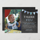 Jungentafel-Flaggengeburtstag danken Ihnen zu Dankeskarte (Vorne/Hinten)