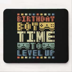 Jungenzeit zum Levelaufstieg Teenie-Jungs-Videospi Mousepad