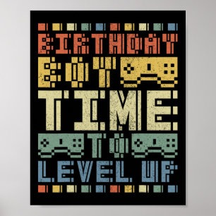 Jungenzeit zum Levelaufstieg Teenie-Jungs-Videospi Poster