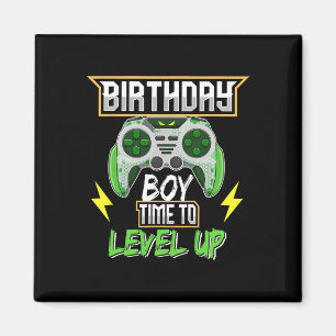 Jungenzeit zum Levelaufstieg Videospiel Geburtstag Magnet
