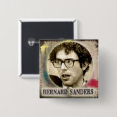 Junger Aktivisten-Bernieneuer PapierFoto-Knopf Button (Vorne & Hinten)