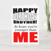 Jünger als ich Geburtstag Karte (Vorderseite)