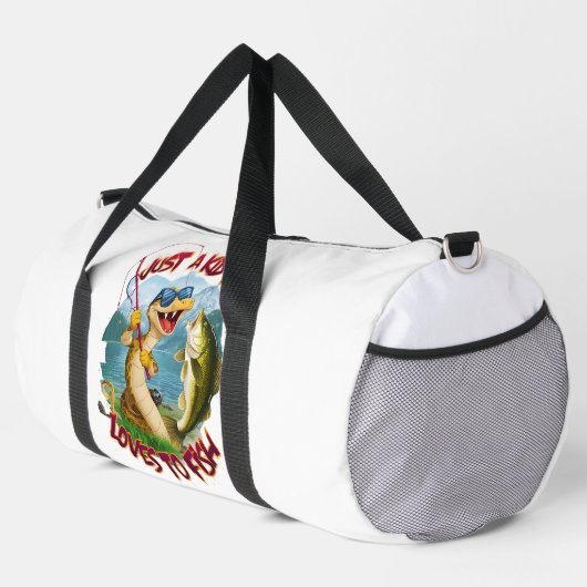 Junger Anglergeist Duffle Bag (Rechte Ecke)