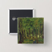 Junger Bauer, der im Wald, 1878 sitzt Button (Vorne & Hinten)