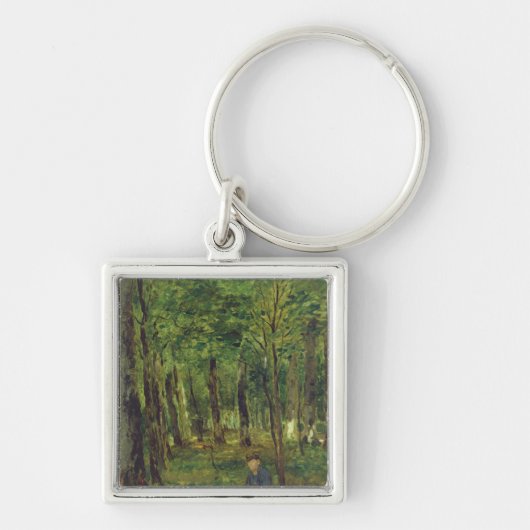Junger Bauer, der im Wald, 1878 sitzt Schlüsselanhänger (Vorne)