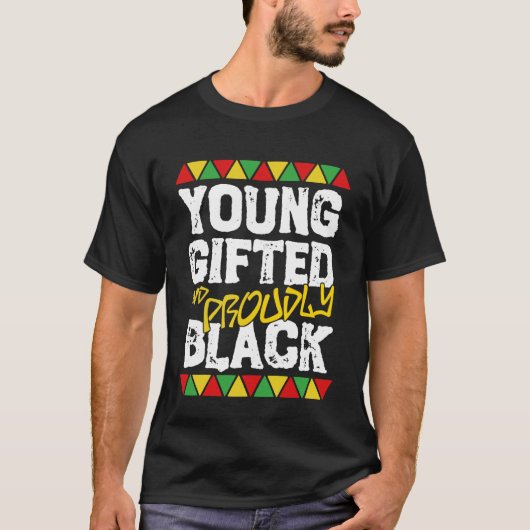 Junger begabter und schwarzer Geschichtsmonat Kind T-Shirt (Vorderseite)