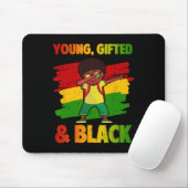 Junger begabter und schwarzer Monat der Geschichte Mousepad (Mit Mouse)
