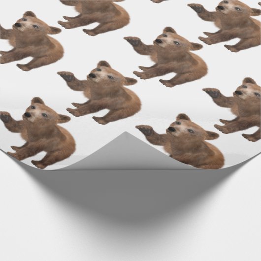 Junger Braunbär Geschenkpapier (Ecke)