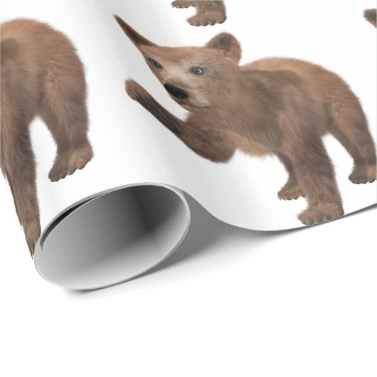 Junger Braunbär Geschenkpapier (Rolleneckpunkt)