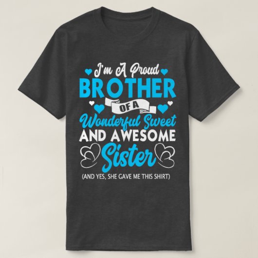 Junger Bruder von Schwester T-Shirt (Design vorne)