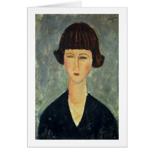 Junger Brunette, 1917 (Öl auf Leinwand)
