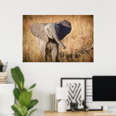 Junger Busch-Elefant Poster (Heimbüro)