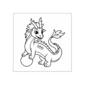Junger chinesischer Drache Gummistempel (Prägung)