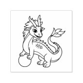 Junger chinesischer Drache Permastempel (Design)