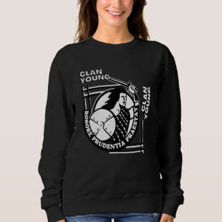 Junger Clan-Gälischer-Motto-Schwertkämpfer Sweatshirt