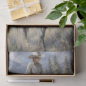Junger Cowboy auf Pferd-Dekupage Seidenpapier (Geschenk)