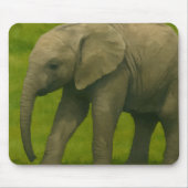Junger Elefant mit Guardian im Grassy Reserve Mousepad (Vorne)