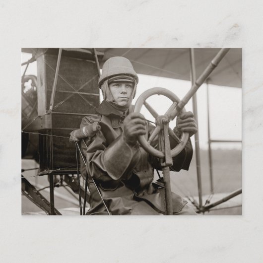 Junger Flugpionier, 1912 Postkarte (Vorderseite)