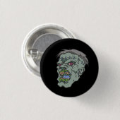 Junger Frankenstein grafischer Pinback Knopf Button (Vorne & Hinten)